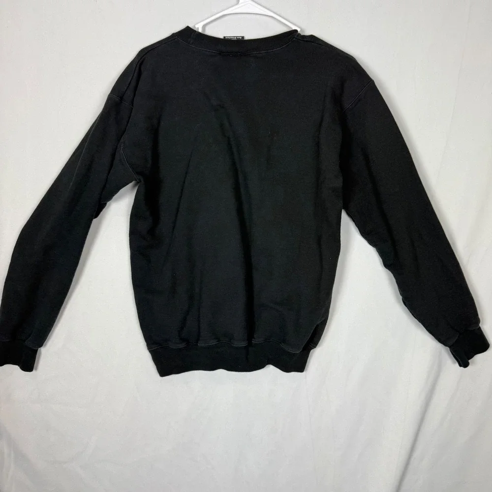 Thrasher Magazine Skateboarding Flame Logo Black Crewneck Sweatshirt Mens Size S
